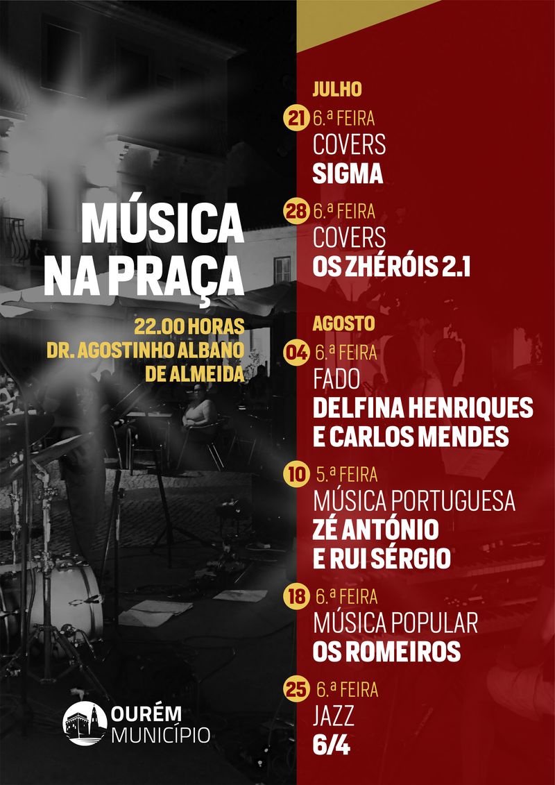 “Música na Praça” em Julho e Agosto