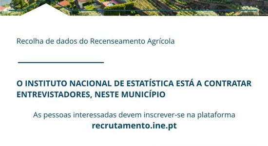 Recrutamento de Entrevistadores para Recenseamento Agrícola 2019