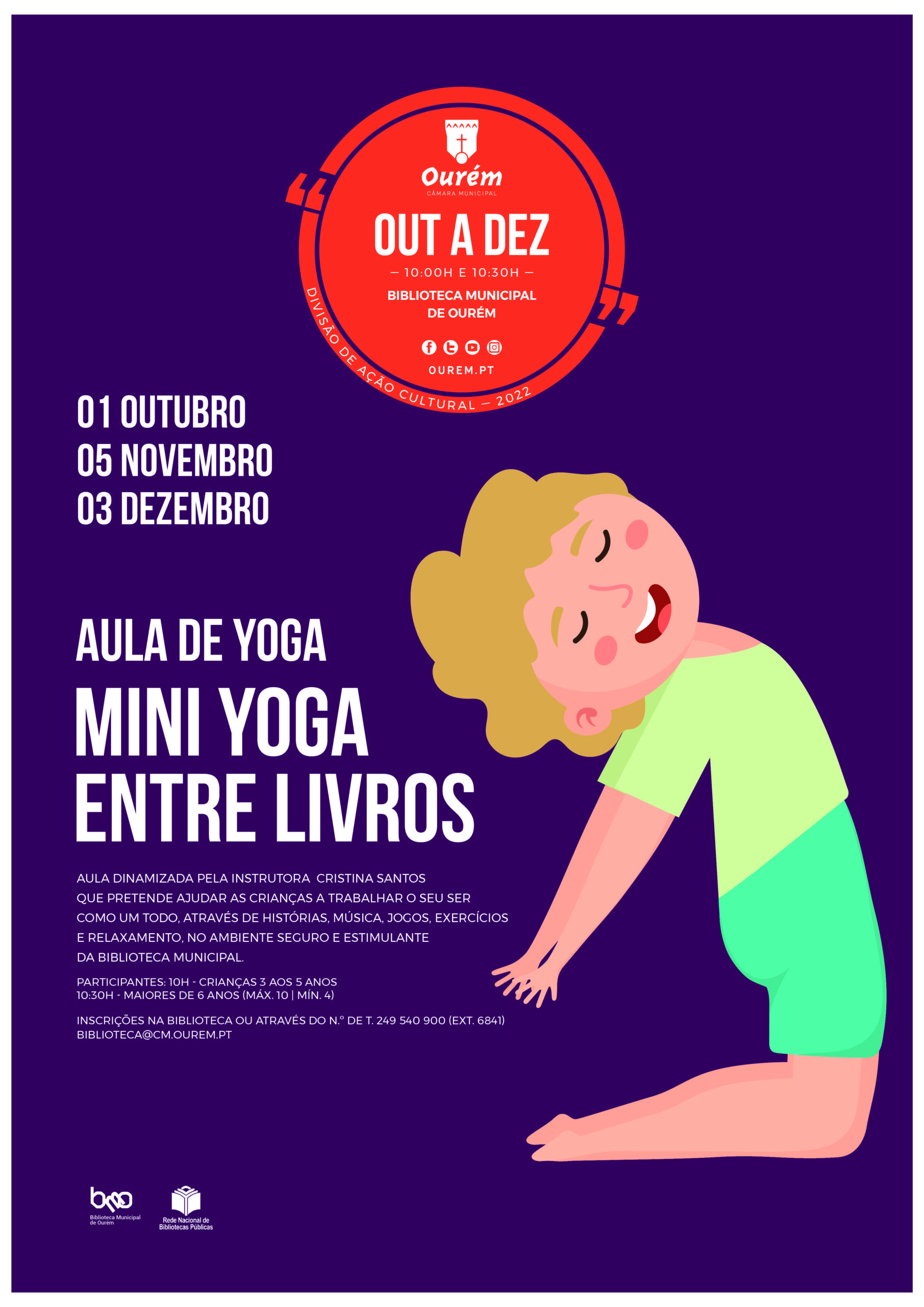 Mini Yoga Entre Livros – Janeiro 2022 - Município de Ourém