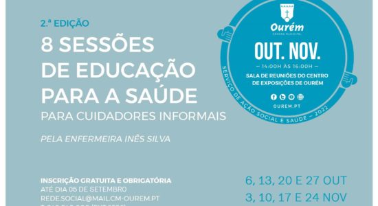 INSCRIÇÕES ABERTAS | Sessões de Educação para a Saúde para Cuidadores Informais