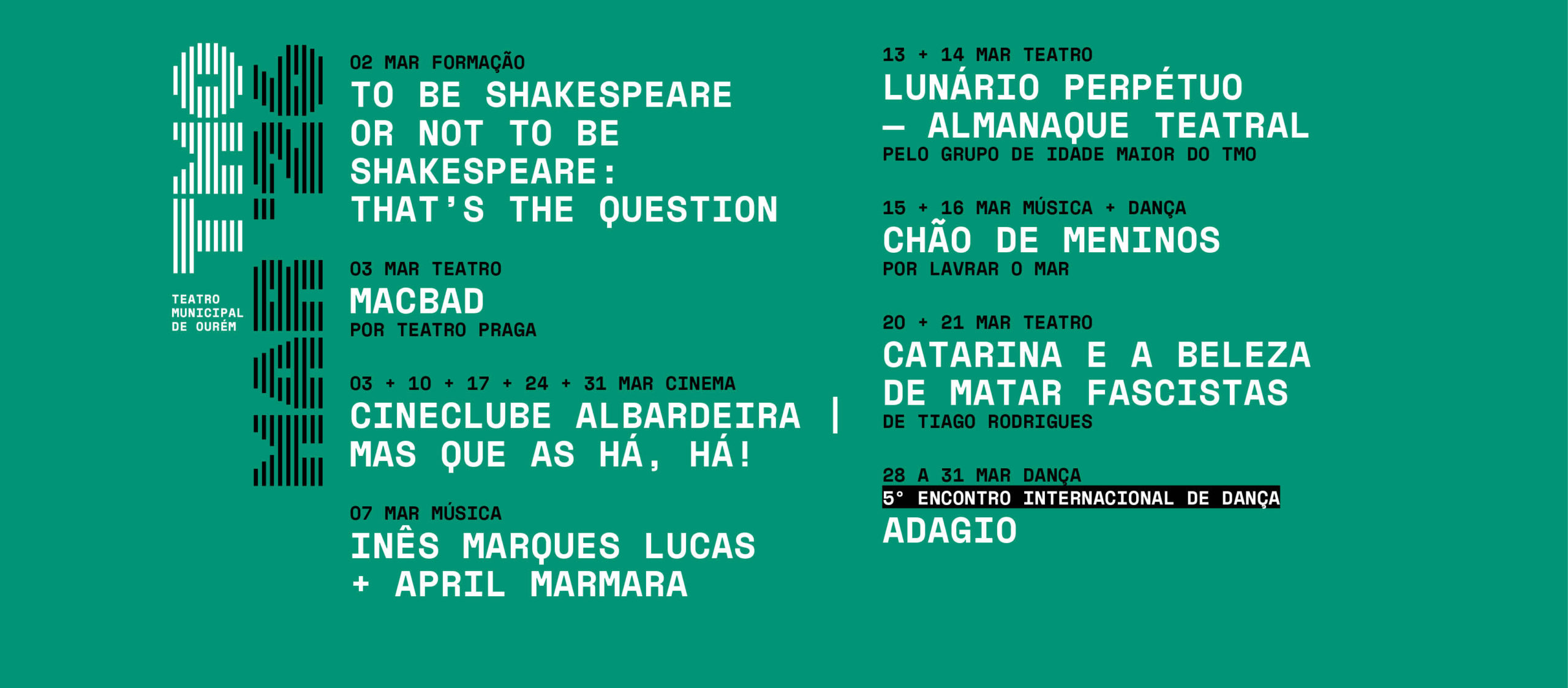 TMO | Teatro Municipal de Ourém – Março 2026