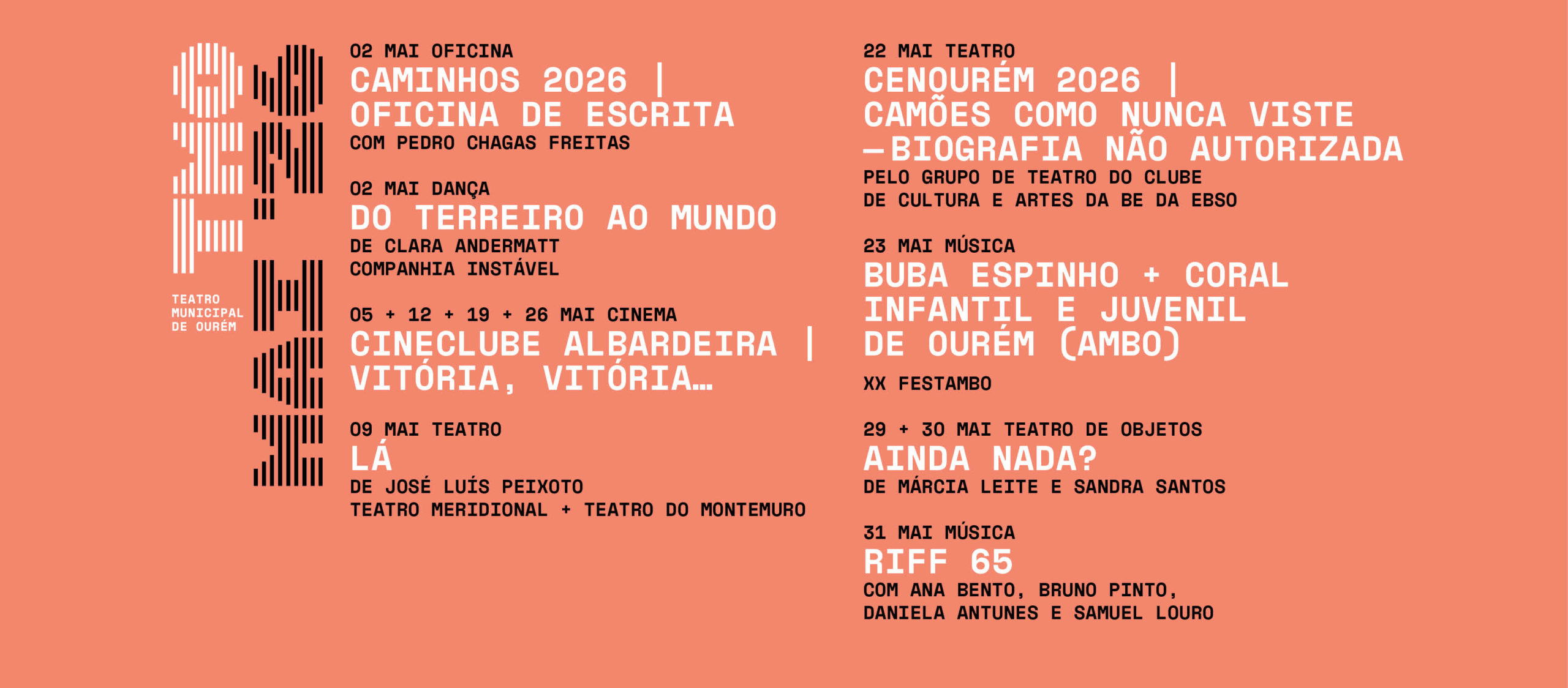 TMO | Teatro Municipal de Ourém – Maio 2026