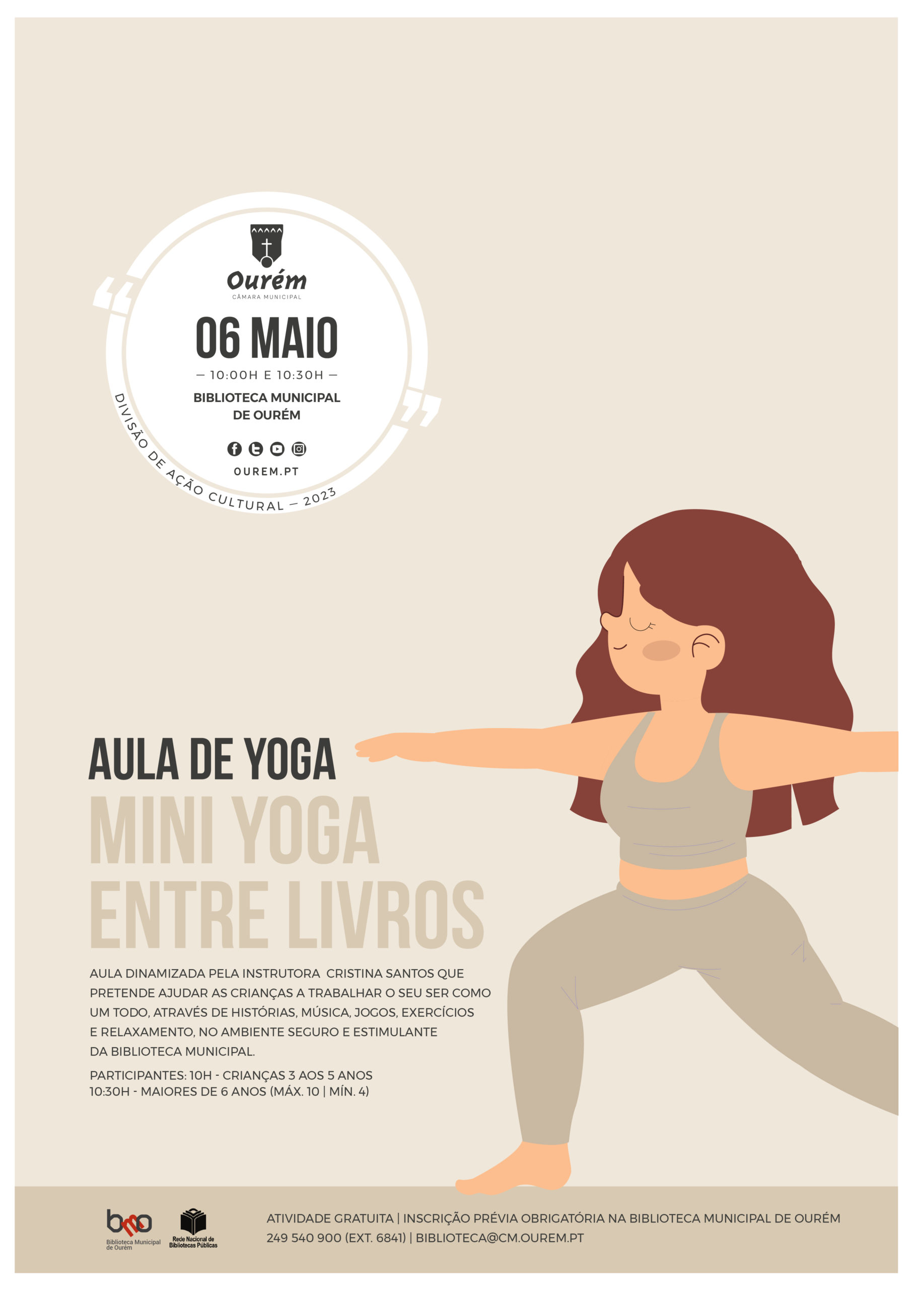 Mini Yoga Entre Livros – Janeiro 2022 - Município de Ourém