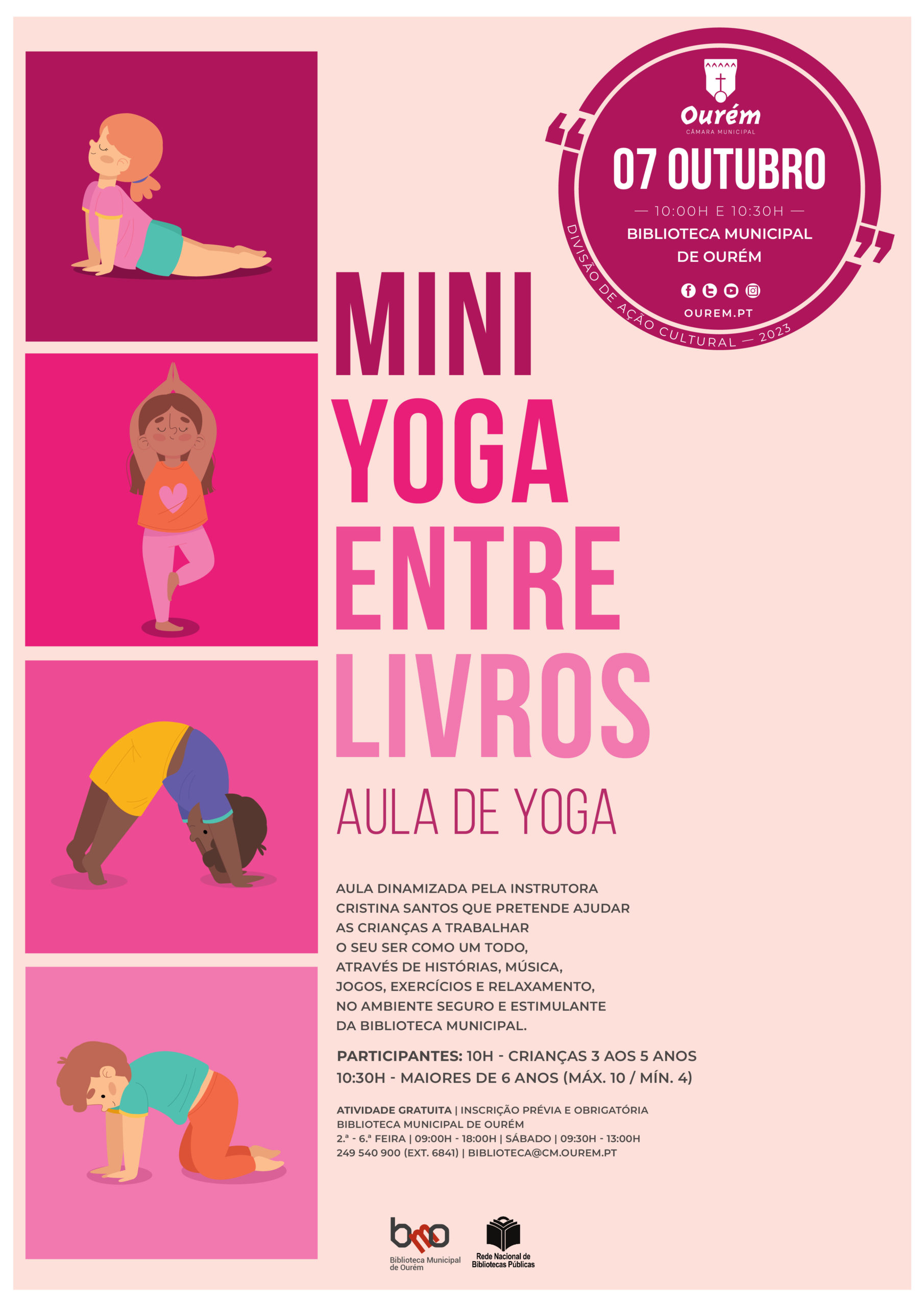 Mini Yoga Entre Livros – Janeiro 2022 - Município de Ourém