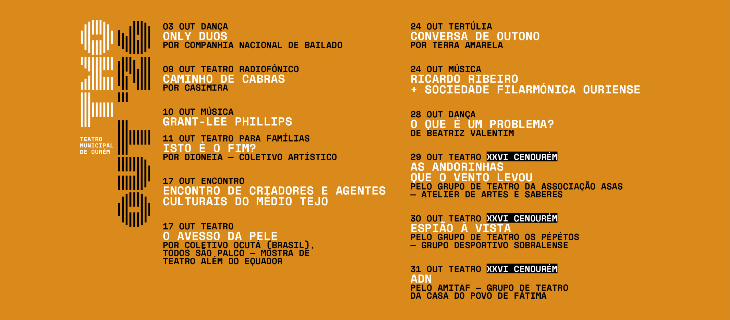 TMO | Teatro Municipal de Ourém – Outubro 2026